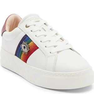 NWT Kurt Geiger London Leather Kgl Brixton Eye Cupsole Sneakers Sz 37 (6,5-7)